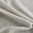 Zasłona szyta na taśmie 5 cm srebrna z ekologicznej tkaniny zawierającej len, wykończona obciążnikiem