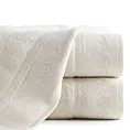 Ręcznik do rąk 30x50 cm bawełniany kolor kremowy z koronką oraz subtelnym haftem 500 g/m2 SISI