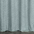 Zasłona stalowa z żakardowym geometrycznym wzorem z matowego welwetu 140x250 cm przelotka - ISLA