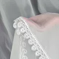 Firana kremowa z ozdobną ażurową gipiurą z woalu 360x250 cm taśma - VENECJA