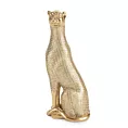 Pantera - figurka dekoracyjna HARIS o drobnym strukturalnym wzorze, złota