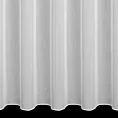 Tkanina firanowa, gładka, matowa, półprzezroczysta, z efektem deszczyku, wykończona obciążnikiem