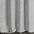 Zasłona szyta na taśmie 8 cm jasnosrebrna z tkaniny o luźnym splocie, z połyskliwym nadrukiem w stylu glamour Italissima Eva Minge