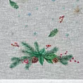 Zazdrostka biało, zielona z etaminy zdobiona świątecznym nadrukiem 150x90 cm szelki - XMAS 4