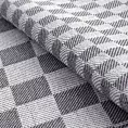 Komplet ściereczek kuchennych 2szt 50x70 cm bawełniany kolor stalowy zdobionych motywem szachownicy 200 g/m2 MAURO