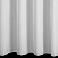 Firana szyta na tunelu biała z miękkiej w dotyku tkanina w delikatne pionowe prążki, wykończona obciążnikiem
