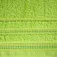 Ręcznik kąpielowy 50x90 cm bawełniany kolor jasnozielony z ozdobnym stębnowaniem 500 g/m2 POLA