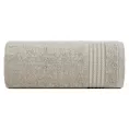 Ręcznik kąpielowy 50x90 cm bawełniany kolor beżowy zdobiony błyszczącą bordiurą 550 g/m2 LARIS