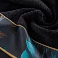 Ręcznik kąpielowy 50x90 cm bawełniany kolor czarny,niebieski z designerską bordiurą 500 g/m2 Eva Minge