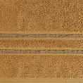 Ręcznik do rąk 30x50 cm bawełniany kolor musztardowy w kontrastujące pasy 500 g/m2 DINA