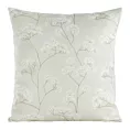 Poszewka na poduszkę 45x45 cm zdobiona kwiatowym printem jasnozielono, kremowa FLORE 4