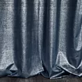 Zasłona welwetowa granatowo, srebrna z miedzianym nadrukiem 140x270 cm taśma - AMBI