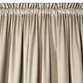 Zasłona beżowa z matowego welwetu 140x270 cm taśma - MELANIE