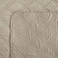 Narzuta welwetowa beżowa 200x220 cm pikowana metodą hot press wzór geometryczny LUIZ 8 Design 91
