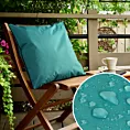 Poszewka na poduszkę 45x45 cm z tkaniny wodoodpornej turkusowa idealna na taras oraz balkon GARDEN