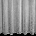 Firana szyta na taśmie 5 cm jasnoszara z półmatowej kreszowanej tkaniny, w nieregularne, cienkie, pionowe pasy, wykończona obciążnikiem