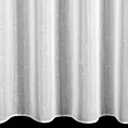 Firana biała w pionowe pasy z tkaniny przeplatanej srebrną nicią 290x250 cm przelotka EMMA