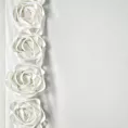 Zasłona kremowa z welwetu zdobiona aplikacją 3D róż 140x270 cm taśma - ROSES Eva Minge