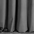 Zasłona szyta na flexach ENYA grafitowa z miękkiej półmatowej tkaniny welwetowej