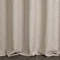 Zasłona szyta na taśmie 5 cm beżowa z tkaniny bukla z efektem melanżu
