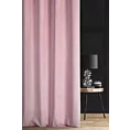 Zasłona szyta na taśmie 5 cm WALDO jasnoróżowa ze szlachetnej grubej tkaniny welwetowej o gramaturze 400g/m2