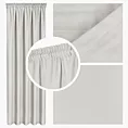 Zasłona jasnoszara z tkaniny welurowej 560x240 cm tunel Dora