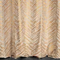 Zasłona kremowa z błyszczącym złotym nadrukiem z welwetu 140x250 cm przelotka - SARA