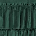 Zasłona welwetowa ciemnozielona zdobiona falbanami 140x250 przelotka - CHARLOTTE 1
