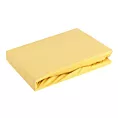 Prześcieradło jersey z gumką 240x220 cm z bawełny kolor musztardowy 140 g/m2