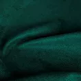 Obrus szyty ciemnozielony z miękkiej tkaniny o welurowej strukturze i wyraźnym splocie