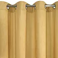 Zasłona welwetowa musztardowa z dodatkiem lśniącej nici 140x270 cm przelotka - CLARISA Diva Line