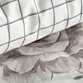 Pościel 220x200 cm bawełniana kolor biały, pudrowy z motywem kwiatowym ROSALIA Eurofirany Premium