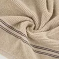 Ręcznik do rąk 30x50 cm bawełniany kolor beżowy z błyszczącą bordiurą 530 g/m2 FILON