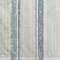 Prześcieradło z gumką 140x200 cm z bawełny kolor niebieski,biały wzór w paski 105 g/m2 PRINT