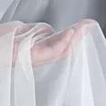 Tkanina firanowa transparentna matowa siateczka zakończona szwem obciążającym