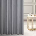 Firana szyta na przelotkach popielata z półmatowej etaminy z efektem melanżu, wykończona obciążnikiem