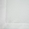 Bieżnik na stół biały 85x85 cm ELLEN zdobiony drobnymi srebrnymi kropkami i elegancką listwą