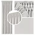 Zasłona jasnoszara z tkaniny welurowej 140x280 cm taśma - Dora