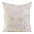 Poszewka na poduszkę 40x40 cm welwetowa kolor kremowy z złotym nadrukiem ARETA