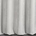 Zasłona szyta na tunelu jasnosrebrna z tkaniny o szenilowej strukturze