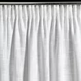 Zasłona biało, srebrna z dodatkiem lnu i błyszczącym akcentami 140x270 cm taśma - ROSI