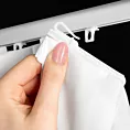 Firana biała z szyfonu 230x170 cm (wymiar podany na gotowo) systemem flex - RUBY