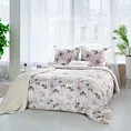 Pościel 140x200 cm bawełniana kolor biały, jasnofioletowy z wzorem kwiatowym styl romantyczny SPRING 31