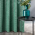 Zasłona welwetowa zielono srebrna 140x250 cm przelotka - MOLY - Design 91