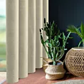 Zasłona jasnobeżowa z tkaniny welurowej 260x260 cm przelotka - Dora