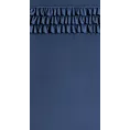 Zasłona welwetowa granatowa zdobiona falbanami 140x250 cm przelotka - SAMI