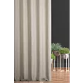 Zasłona szyta na taśmie 5 cm beżowa z tkaniny bukla z efektem melanżu