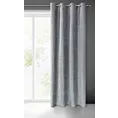 Zasłona stalowa z błyszczącego strukturalnego welwetu 140x250 cm przelotka - LUSSI