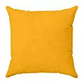 Poszewka szyta DORA - HIT musztardowa z miękkiej tkaniny o welurowej strukturze