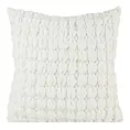 Poszewka na poduszkę 45x45 cm welwetowa kolor biały zdobiona wzorem 3D VELVET 193 Eurofirany Premium